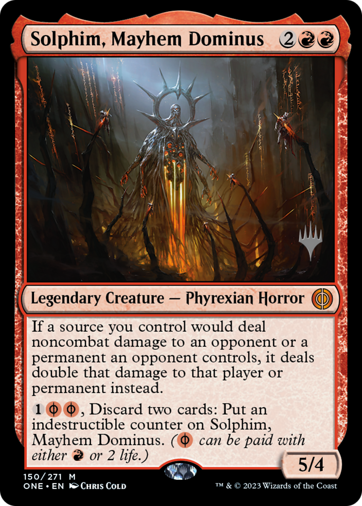 Image of Solphim, Mayhem Dominus (Promo Pack) [Phyrexia: All Will Be One Promos]
