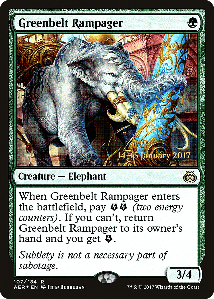 Image of Greenbelt Rampager [Aether Revolt Prerelease Promos]
