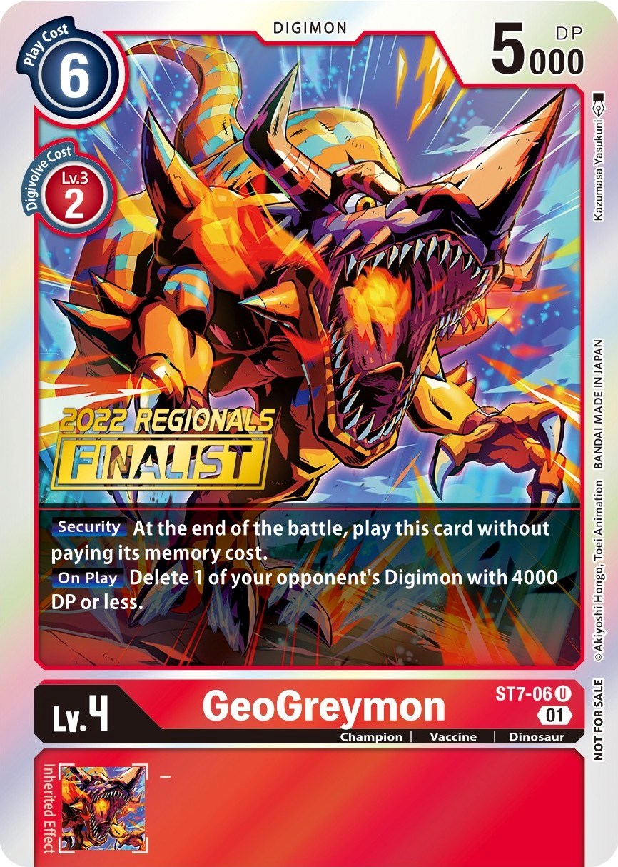 Image of GeoGreymon [ST7-06] (2022 Championship Offline Regional) (Online Finalist) [Starter Deck: Gallantmon Promos]