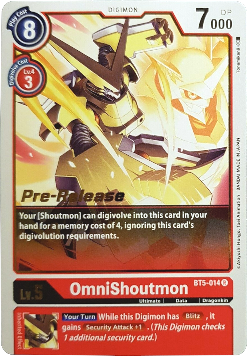 Image of OmniShoutmon [BT5-014] [Battle of Omni Pre-Release Promos]