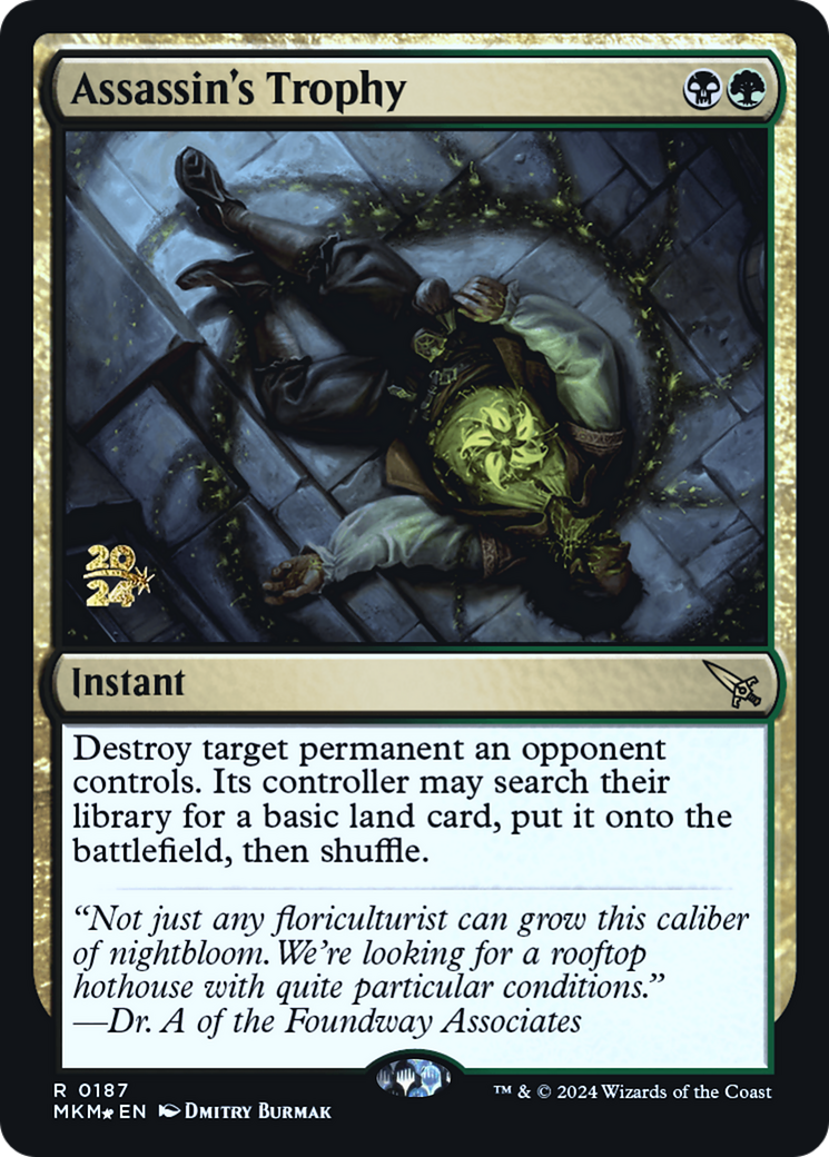 Image of Assassin's Trophy (0187) [Murders at Karlov Manor Prerelease Promos]