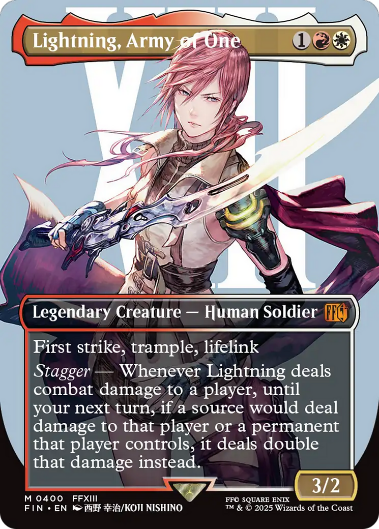 Image of Lightning, Army of One (Borderless) (0400) [FINAL FANTASY]