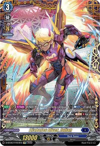 Image of Diabolos Diver, Julian (D-BT06/FFR04EN) [Blazing Dragon Reborn]