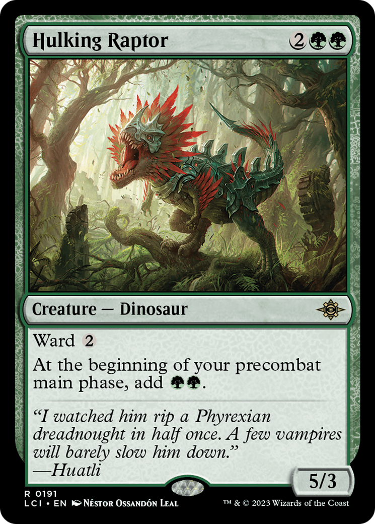 Image of Hulking Raptor [The Lost Caverns of Ixalan]