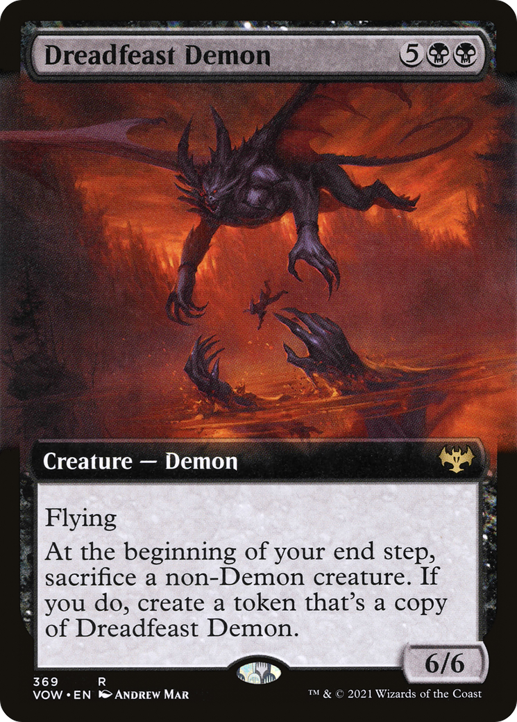 Image of Dreadfeast Demon (Extended Art) [Innistrad: Crimson Vow]