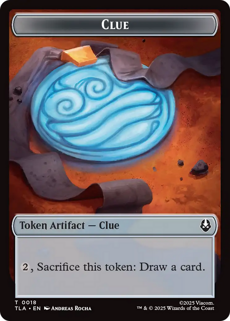Image of Ally (0005) // Clue (0018) Double-Sided Token [Avatar: The Last Airbender Tokens]