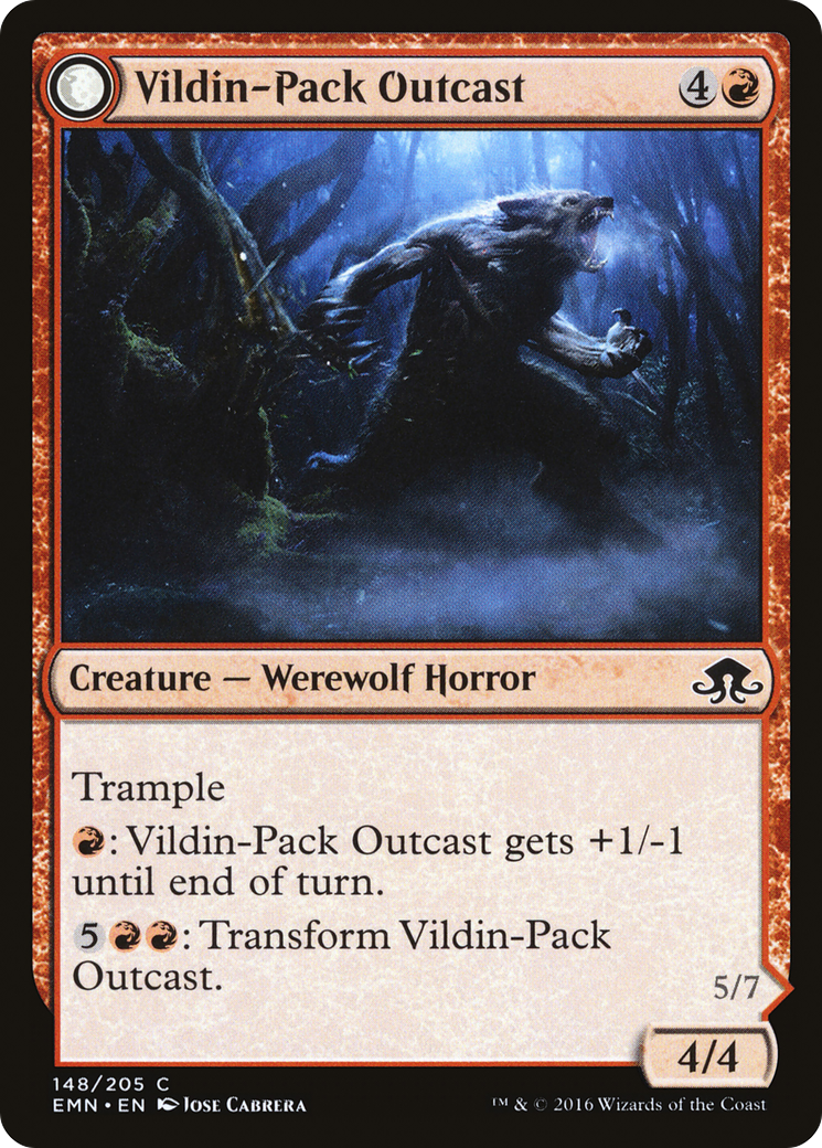 Image of Vildin-Pack Outcast // Dronepack Kindred [Eldritch Moon]
