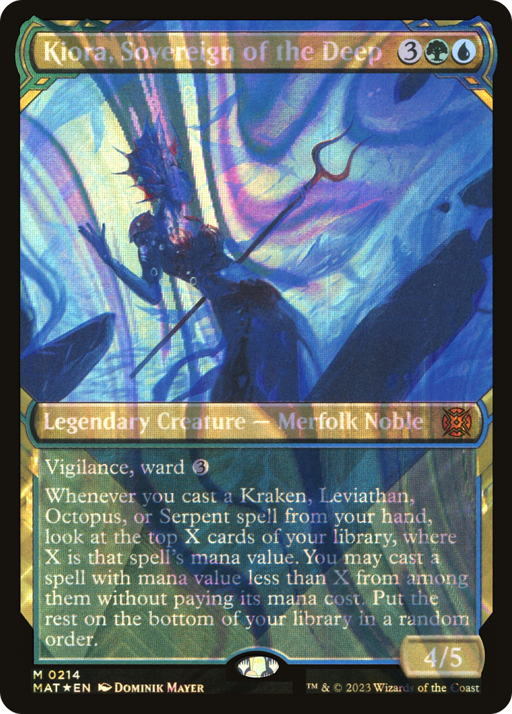 Image of Kiora, Sovereign of the Deep (Showcase Halo Foil) [March of the Machine: The Aftermath]