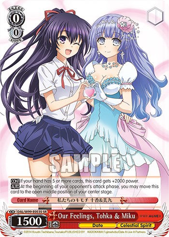 Image of Our Feelings, Tohka & Miku [Date A Live Vol.2]