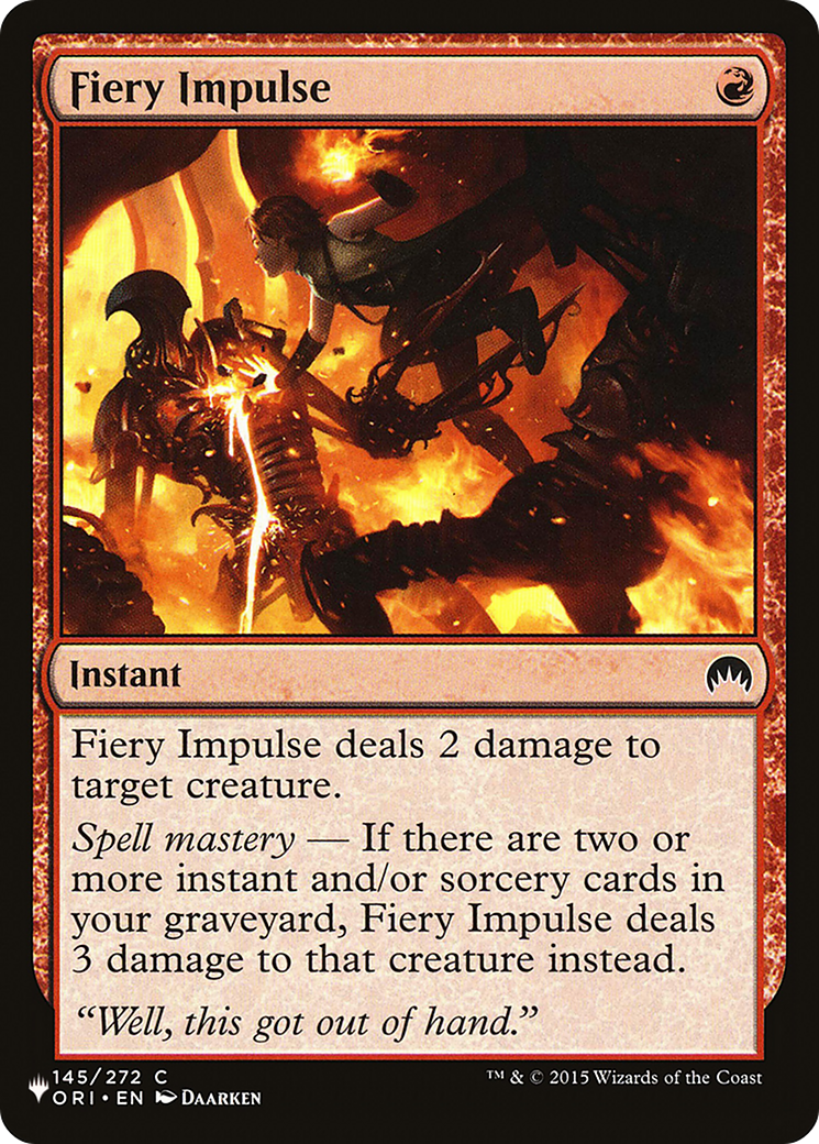 Image of Fiery Impulse [The List]