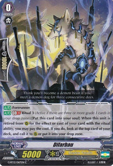 Image of Difarbau (G-BT12/067EN) [Dragon King's Awakening]