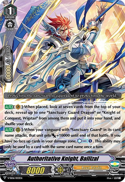Image of Authoritative Knight, Ballizal (V-SS06/003EN) [Valiant Sanctuary]
