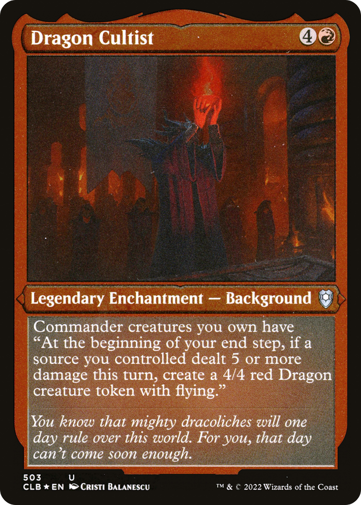Image of Dragon Cultist (Foil Etched) (CLB-503) - Commander Legends: Battle for Baldur's Gate Foil