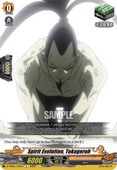 Image of Spirit Evolution, Tokageroh (D-TB03/137EN) [Shaman King]
