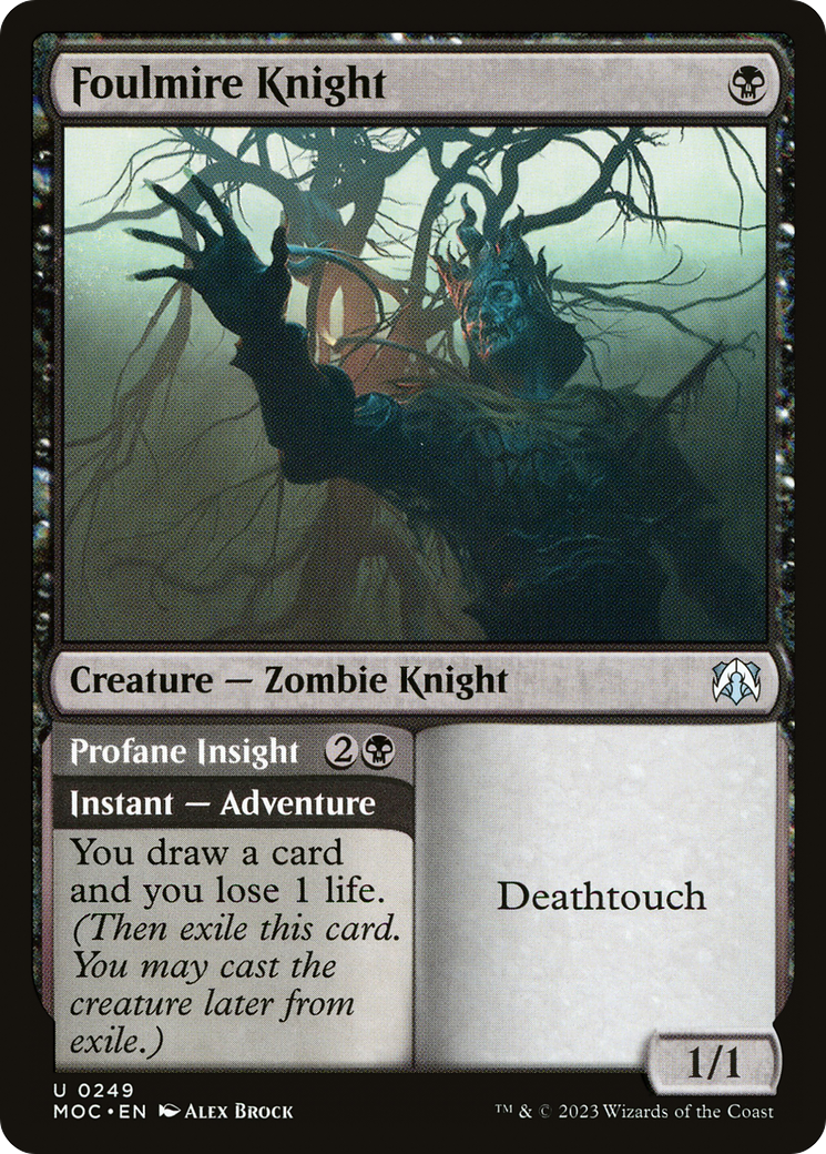 Image of Foulmire Knight // Profane Insight [March of the Machine Commander]