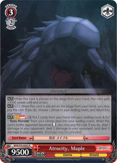 Image of Atrocity, Maple (BFR/S78-E063 R) [BOFURI: I Don't Want to Get Hurt, so I'll Max Out My Defense]