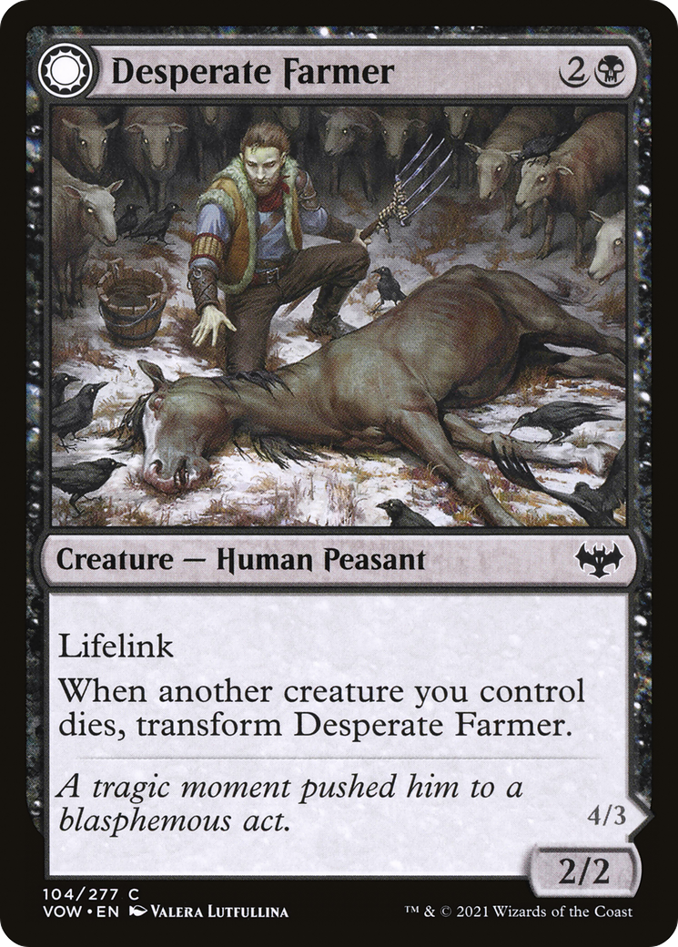 Image of Desperate Farmer // Depraved Harvester [Innistrad: Crimson Vow]