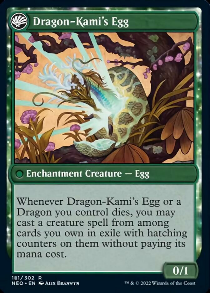 Image of The Dragon-Kami Reborn // Dragon-Kami's Egg [Kamigawa: Neon Dynasty]