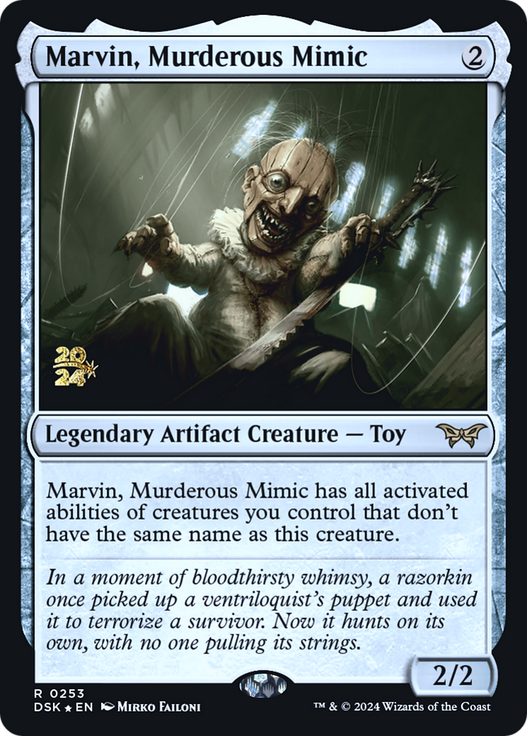 Image of Marvin, Murderous Mimic [Duskmourn: House of Horror Prerelease Promos]