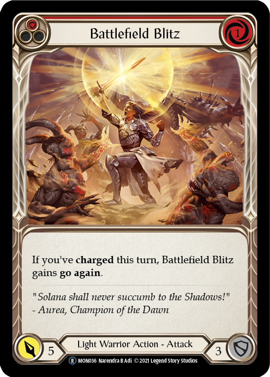 Battlefield Blitz (Red) [U-MON036-RF] (Monarch Unlimited)  Unlimited Rainbow Foil