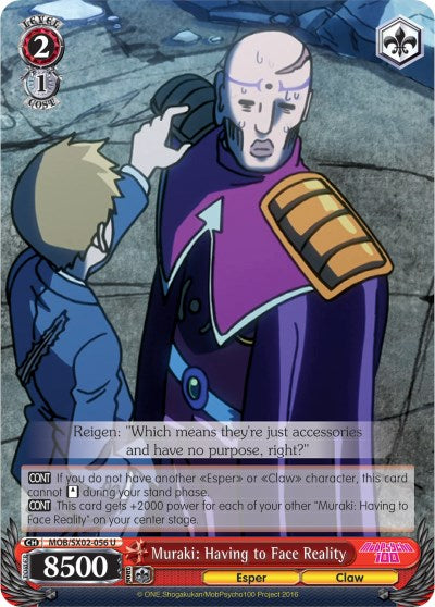 Image of Muraki: Having to Face Reality (MOB/SX02-056 U) [Mob Psycho 100]
