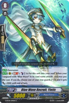 Image of Blue Wave Recruit, Yiotis (G-BT09/099EN) [Divine Dragon Caper]