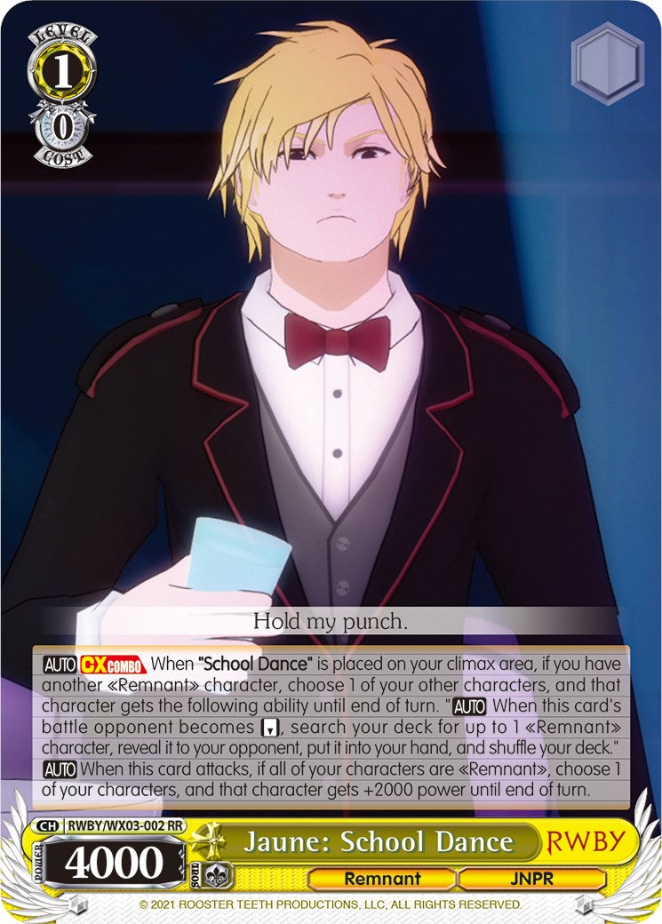 Image of Jaune: School Dance (RWBY/WX03-002 RR) [RWBY]