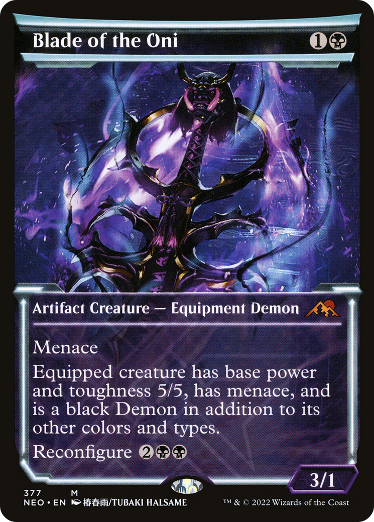 Image of Blade of the Oni (Showcase Soft Glow) [Kamigawa: Neon Dynasty]
