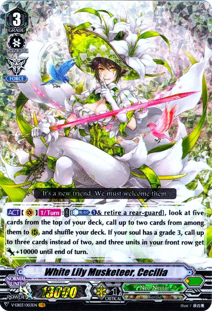 Image of White Lily Musketeer, Cecilia (V-EB03/003EN) [ULTRARARE MIRACLE COLLECTION]