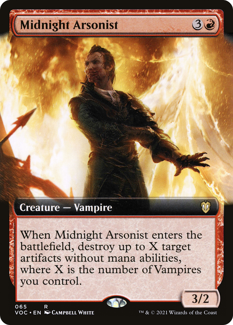 Image of Midnight Arsonist (Extended Art) [Innistrad: Crimson Vow Commander]
