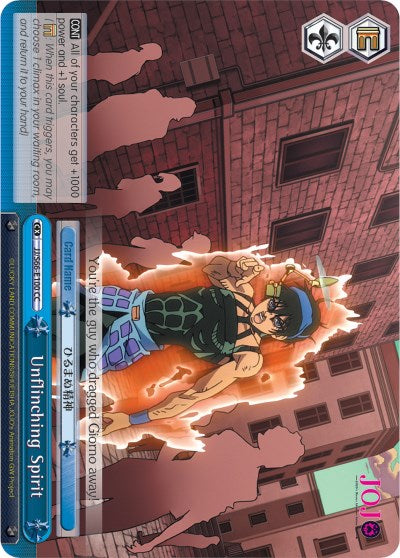Image of Unflinching Spirit (JJ/S66-E100 CC) [JoJo's Bizarre Adventure: Golden Wind]