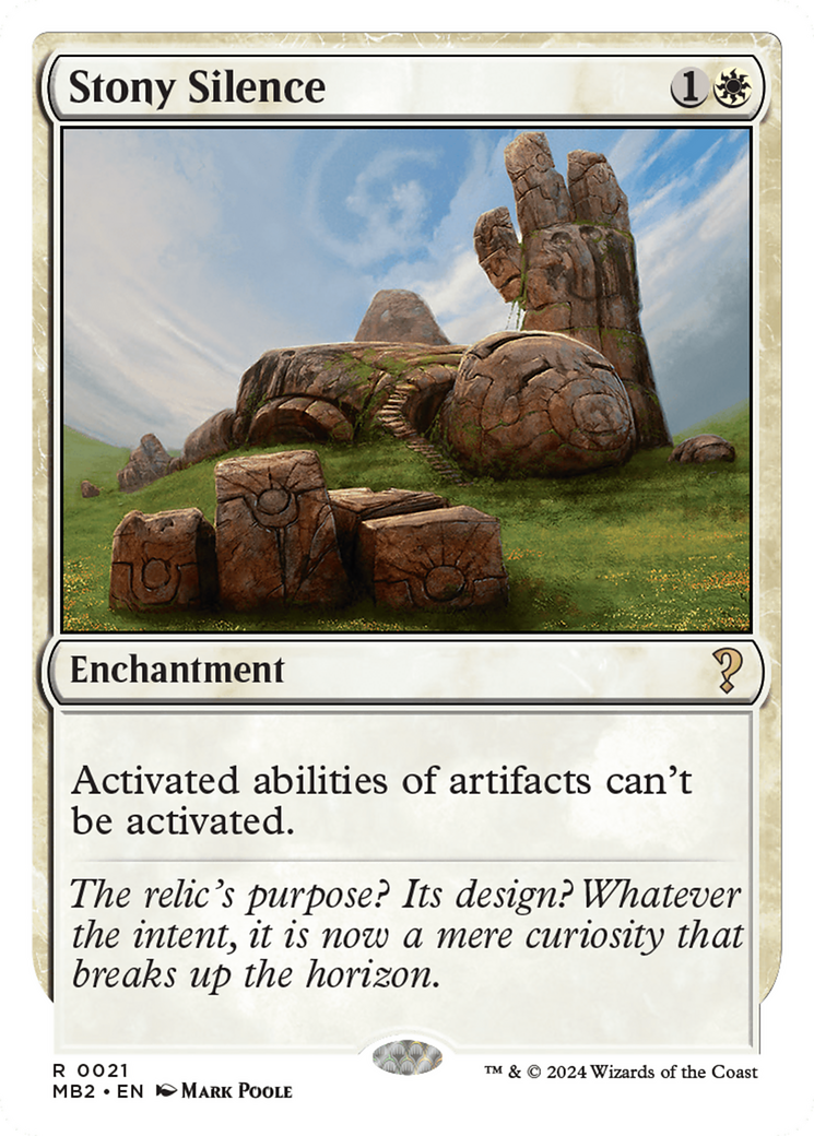 Image of Stony Silence (White Border) [Mystery Booster 2]