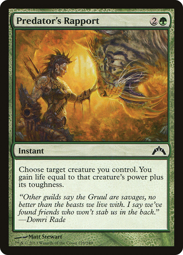 Image of Predator's Rapport [Gatecrash]