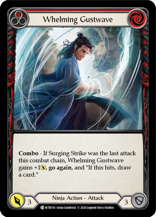 Image of Whelming Gustwave (Red) [U-WTR110] (Welcome to Rathe Unlimited)  Unlimited Rainbow Foil