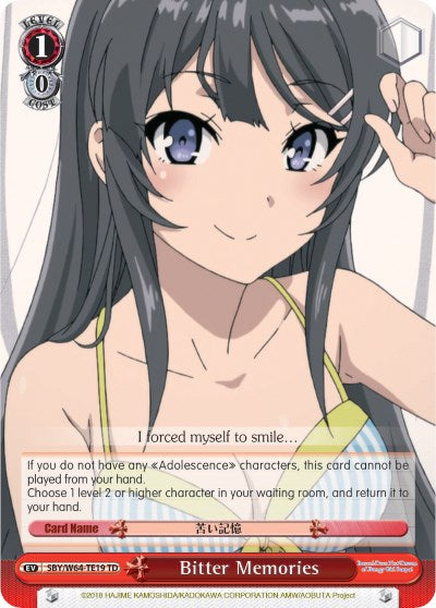 Image of Bitter Memories (SBY/W64-TE19 TD) [Rascal Does Not Dream of Bunny Girl Senpai]