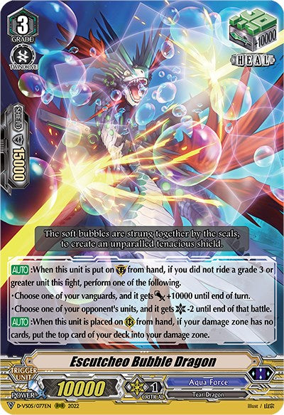 Image of Escutcheo Bubble Dragon (D-VS05/077EN) [V Clan Collection Vol.5]