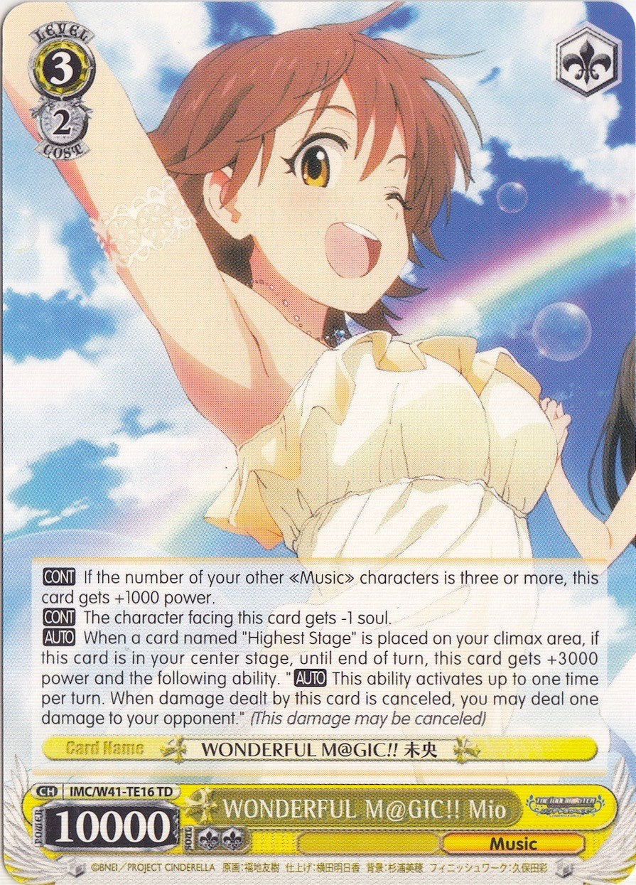Image of WONDERFUL M@GIC!! Mio (IMC/W41-TE16 TD) [The iDOLM@STER Cinderella Girls]