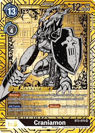 Image of Craniamon [BT3-075] (2nd Anniversary Card Set) [Release Special Booster Promos]
