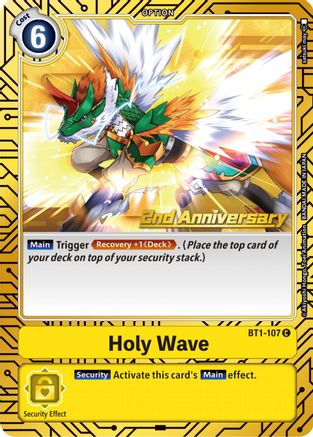 Image of Holy Wave [BT1-107] (2nd Anniversary Card Set) [Release Special Booster Promos]