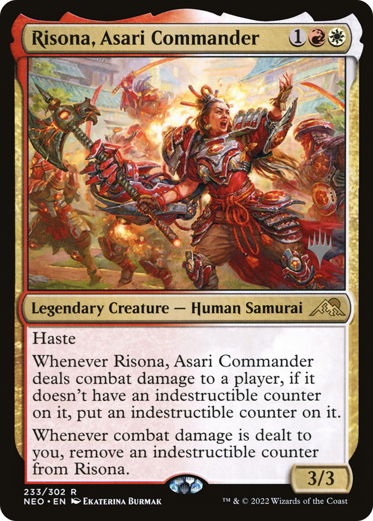 Image of Risona, Asari Commander (Promo Pack) [Kamigawa: Neon Dynasty Promos]