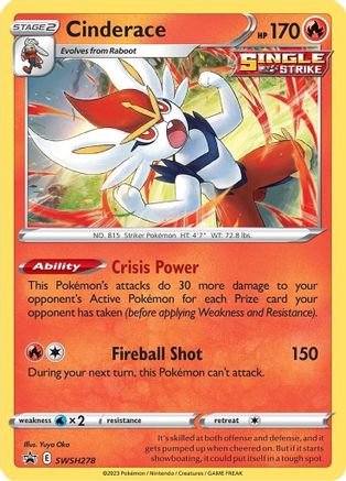 Image of Cinderace (SWSH278) [Sword & Shield: Black Star Promos]