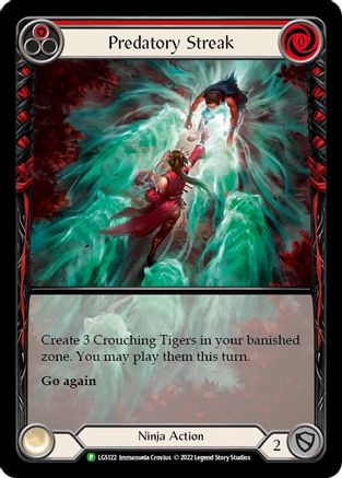 Image of Predatory Streak (Red) [LGS122] (Promo)  Rainbow Foil