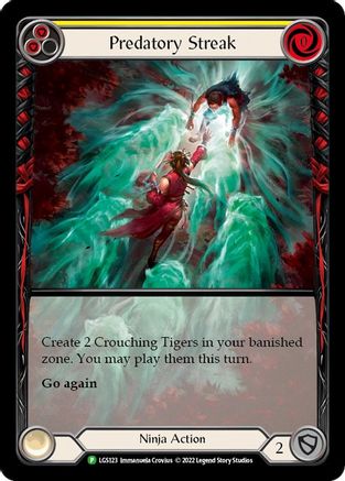 Image of Predatory Streak (Yellow) [LGS123] (Promo)  Rainbow Foil
