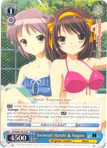 Image of Swimsuit Haruhi & Nagato (SY/W08-TE14 TD) [The Melancholy of Haruhi Suzumiya]