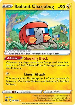 Image of Radiant Charjabug (051/159) [Sword & Shield: Crown Zenith]