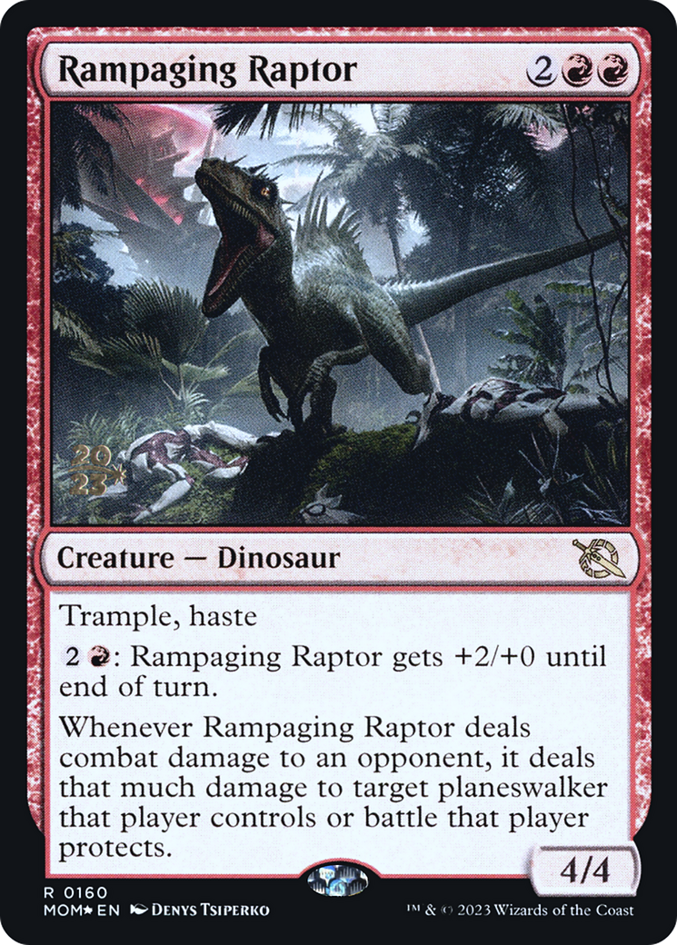 Image of Rampaging Raptor [March of the Machine Prerelease Promos]