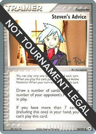 Image of Steven's Advice (92/101) (Blaziken Tech - Chris Fulop) [World Championships 2004]