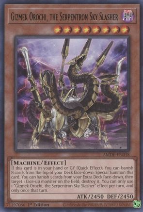 Image of Gizmek Orochi, the Serpentron Sky Slasher [AMDE-EN048] Rare