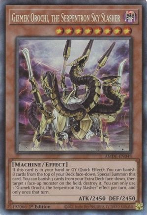 Image of Gizmek Orochi, the Serpentron Sky Slasher [AMDE-EN048] Collector's Rare