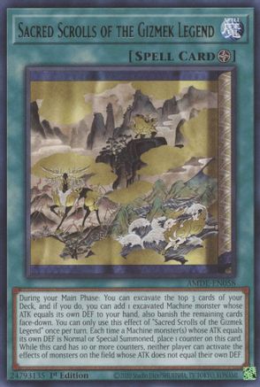 Image of Sacred Scrolls of the Gizmek Legend [AMDE-EN058] Rare